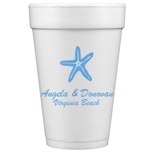 Royal Starfish Styrofoam Cups